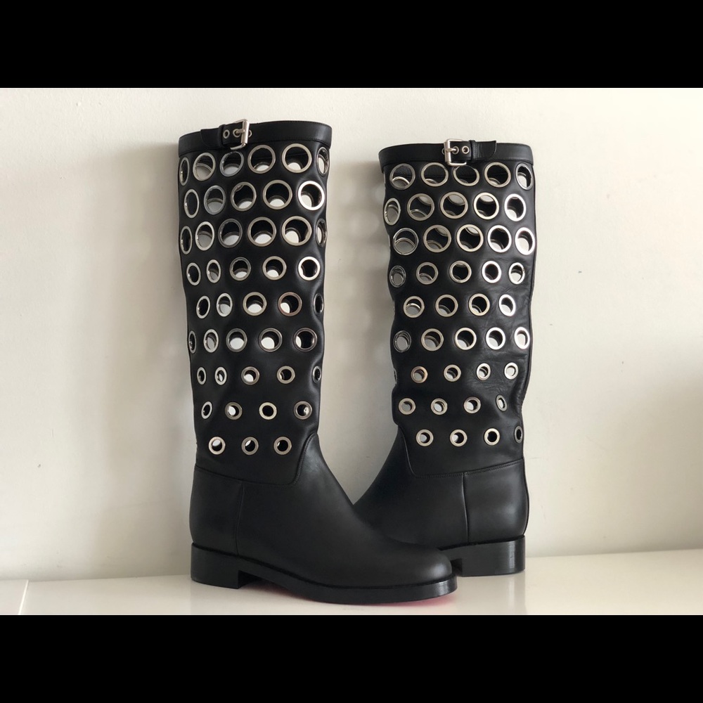 CHRISTIAN LOUBOUTIN APOLLOBOTTA BLACK/SILVER